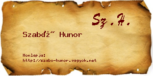 Szabó Hunor névjegykártya