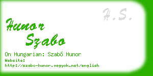 hunor szabo business card